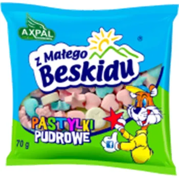 Cukrovinka Víceovocné pudrové bonbóny 70g Axpal