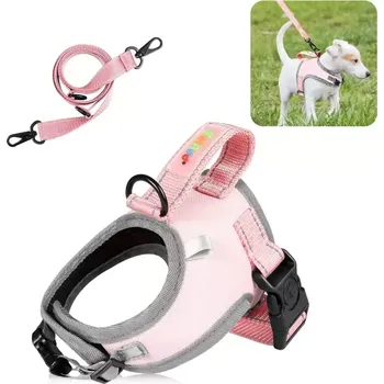 Postroj pro psa TopTechnology FunAdd Reflexní Nylonový Hrudní Popruh pro Psy, Velikost: S (Růžový)