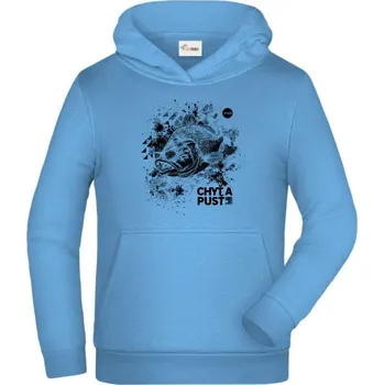 Pánské tričko Chyť a pusť, V1, černý potisk - Dětská mikina s kapucí - 140 cm