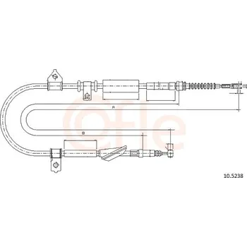 Lanko parkovací brzdy Tazne lanko, parkovaci brzda, 10.5238