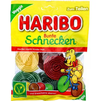 Bonbon Želé Bonbony Haribo Bunte Schnecken 160g Haribo 160 g