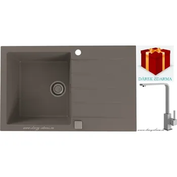 Kuchyňský dřez Kuchyňský set Alveus CADIT 20 + baterie AFRA Barva: Šedá, Označení: Beton + Dárek