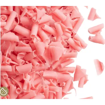 Jedlá dekorace na dort Barbara Luijckx Barbara Decor růžové čokoládové hoblinky jahodová příchuť Blossoms Strawberry 50g