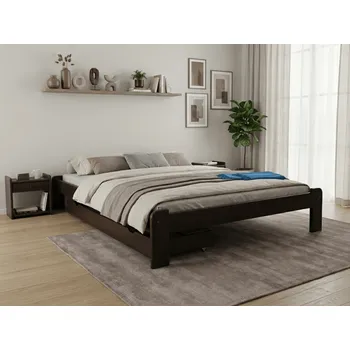 Postel ADA 140 x 200 cm, ořech Rošt: Bez roštu, Matrace: Matrace Deluxe 10 cm