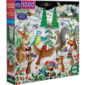 Puzzle Setkání zvířátek u stromečku - 1000 dílků puzzle eeBoo