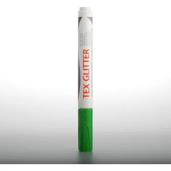 Výtvarná barva DARWI TEX GLITTER fixa na textil - Světle zelená 6 ml
