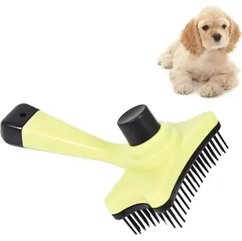 Kartáč pro zvířata TopTechnology Elite multifunkční plastový hřeben pro domácí zvířata - zelený