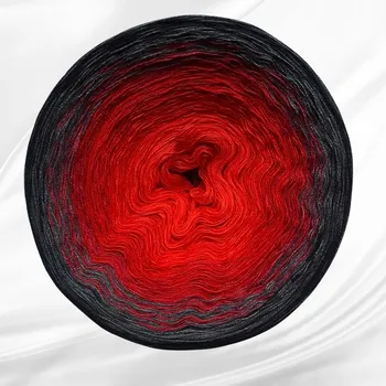 Galanterie Příze Alize, s.r.o. Barevné klubíčko Rosie Twist 1500m/3N - Black lady - červená