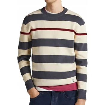 Pánský svetr Pepe Jeans béžový svetr s kulatý výstřihem, velikost M