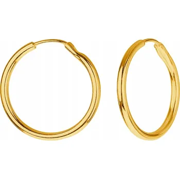Náušnice Zlatá kolečka 12 mm Stříbrné náušnice 925 kolečka