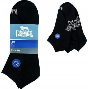 Ponožky Lonsdale SNEAKERS černé, velikost 43-46