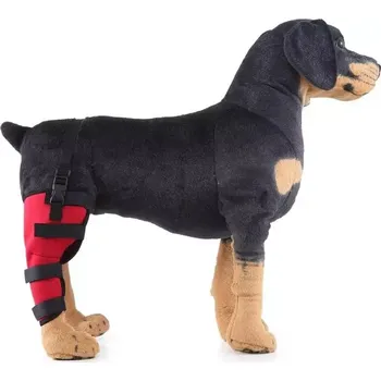 Obleček pro psa TopTechnology HJ19 Ochrana zadní nohy pro psy - rehabilitační pomůcka velikost L (červená pravá noha)