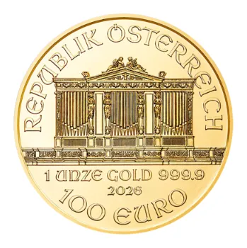 Sběratelství MÜNZE ÖSTERREICH 1 oz zlatá mince Wiener Philharmoniker 2026 31,1 g