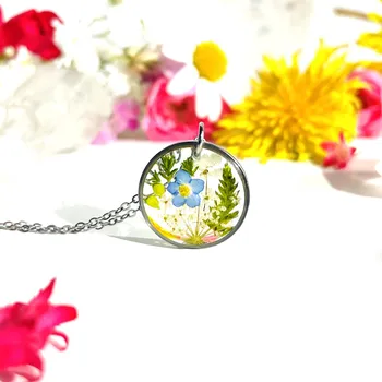 Náhrdelník Šperk z pravých květin - Náhrdelník Vůně lesa