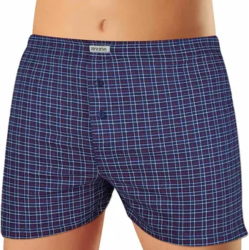 Trenýrky Andrie kostkované trenky pro muže PS 5863 navy-red velikost XL-54/56