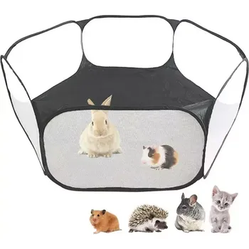 Stan TopTechnology Přenosný stan pro malá zvířata - skládací venkovní stan pro domácí mazlíčky (černý pytel)