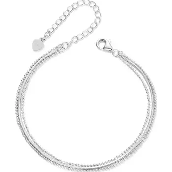 Náramek For Silver Dámský trojitý náramek s perličkami - Stříbro 925