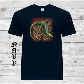 Pánské tričko panske-levne-bavlnene-tricko-potisk-jesterka Barva: Navy - tmavě modrá, velikost: 5XL