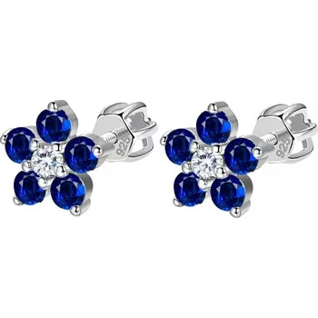 Náušnice NUBIS® Stříbrné šroubovací náušnice kytičky - NB-3829-B