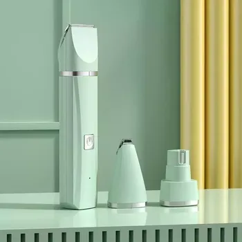 Péče o srst a drápky TopTechnology Elektrický stříhací strojek pro psy a kočky 3 v 1 zelený