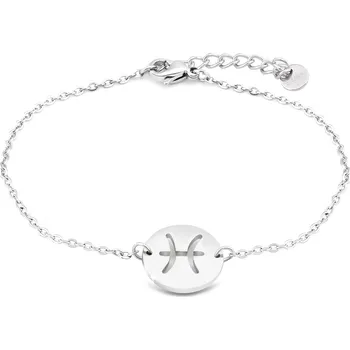 Náramek biju Náramek z chirurgické oceli s pevným přívěskem, znamení Ryby 2001960-3