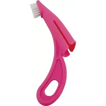 Kosmetika pro psa TopTechnology Pet Finger Toothbrush - Ústní čisticí nástroj pro kočky a psy (Růžová)