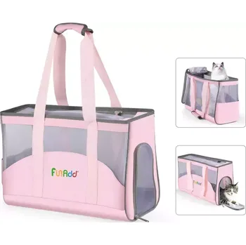 Taška pro psa a kočku TopTechnology FUNADD Přenosná prodyšná taška pro domácí mazlíčky (Růžová)
