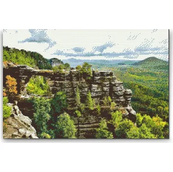 Diamantové malování Painting Queens Diamantové malování Pravčická brána, 60 × 80 cm, bez rámu, hranaté