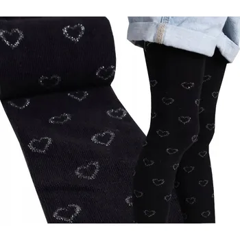 YOCLUB dětské punčocháče černé bavlna velikost 146