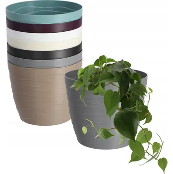 Květináč Květináč plast šedý Kadax 11 cm x 11 x 9 cm