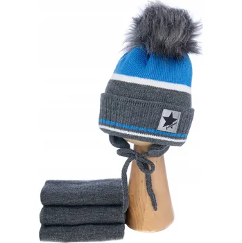 Čepice Dětská zimní čepice se šálou, 2 - 4 roky