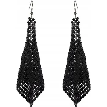 Náušnice Černé visací náušnice dlouhé, efektní, lehké a jemné – vhodné pro zvláštní příležitosti