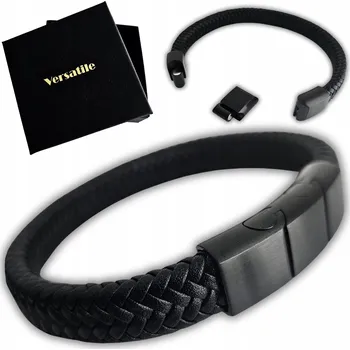 Náramek ČERNÝ, nastavitelný pánský náramek Versatile