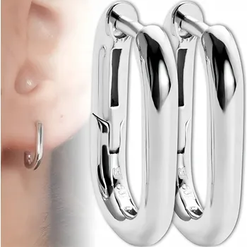 Náušnice Stříbrné geometrické NÁUŠNICE elegantní jednoduché Z CHIRURGICKÉ OCELI 316L