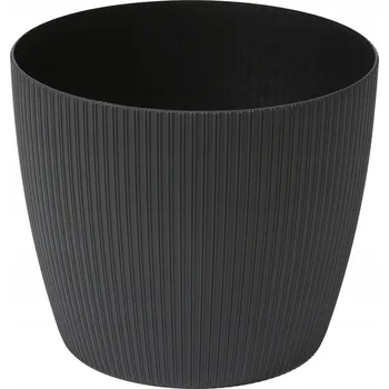 Květináč Květináč plast černý Lamela 11 cm x 14 x 11 cm