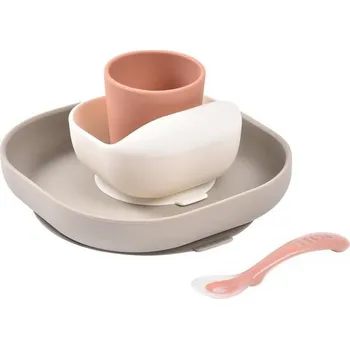 dětská jídelní sada Beaba - Dětská jídelní sada Terracotta 4 ks