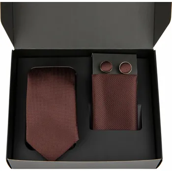 Kravata Ankani úzká hnědá kravata