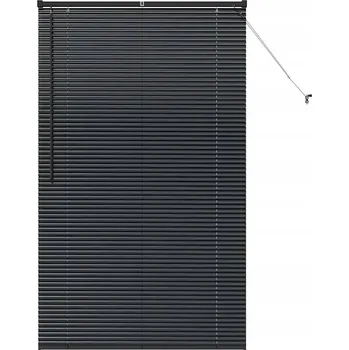 Žaluzie Okenní žaluzie se závěsy Černá Hliník