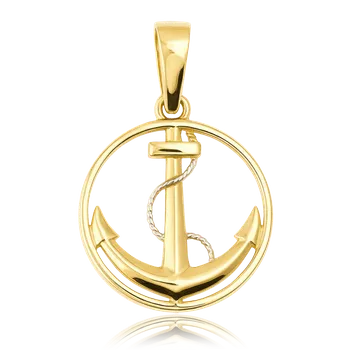 Přívěsek 4507 MINET Zlatý přívěsek kotva Au 585/1000 0,95g