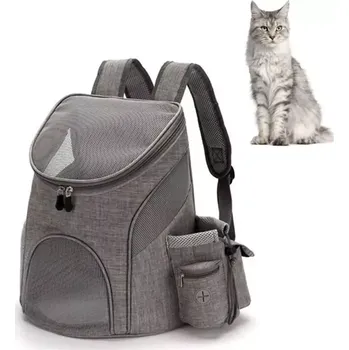 přepravka pro zvíře TopTechnology Go Out Přenosný Skládací Batoh pro Kočky a Psy, Velikost: L (Šedý)