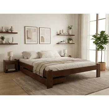 Postel ADA 120 x 200 cm, dub Rošt: S laťkovým roštem, Matrace: Bez matrace