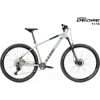 Horské kolo Kolo MTB 29" Cube Attention Shimano Deore 1x12, velikost XL – 20", zelenošedá