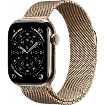 Hodinky Apple Watch Series 11&nbsp;GPS + Cellular 42mm&nbsp;Zlatý titán so zlatým milánskym ťahom