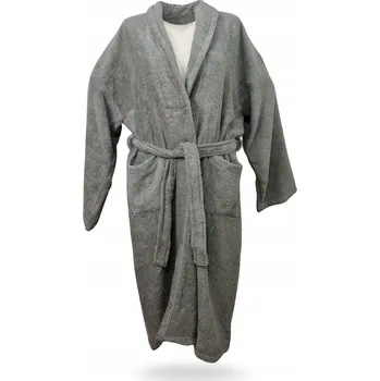 Dámský župan Dlouhý Froté župan VitalHome Hotelový Spa 100% Bavlna 3XL Tmavě Šedý