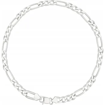 Náramek STŘÍBRNÝ PÁNSKÝ NÁRAMEK FIGARO 2 mm, PLNÝ, ITALSKÝ, DÉLKA 21 cm STŘÍBRO 925