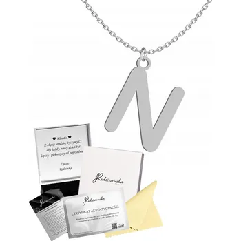 Náhrdelník Stříbrný Náhrdelník Litera N s Věnováním