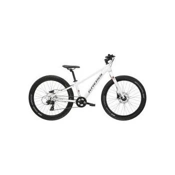 Dětské kolo Juniorské kolo Kross LEVEL JR 2.0 24" Gen 007 - bílá / černá / lesk, rámu S(12", 130-150 cm)