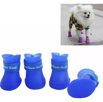 Obleček pro psa TopTechnology Ochranné gumové boty pro psy Lovely Pet, S, modré, 4.3 x 3.3 cm