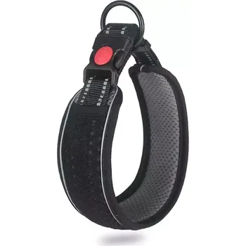 Obojek pro psa TopTechnology Obojek pro psy Honeycomb L(černý) - prodyšný, reflexní, protiskluzový