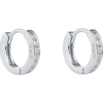 Náušnice Steel Edge Náušnice kroužky stříbrné 302776008